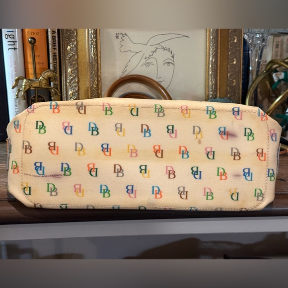 DOONEY & BOURKE Yellow Coated Logo Canvas Satchel Convertible Crossbody Bag. EUC - Picture 10 of 10